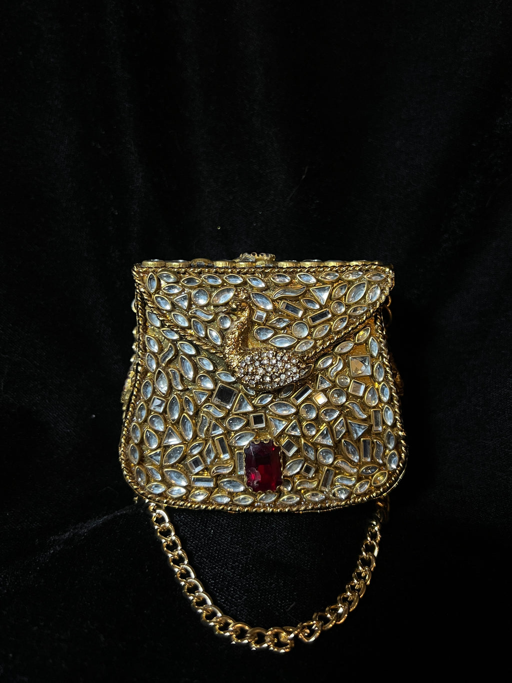 XS Bronze Kundan Clutch | RKC-17
