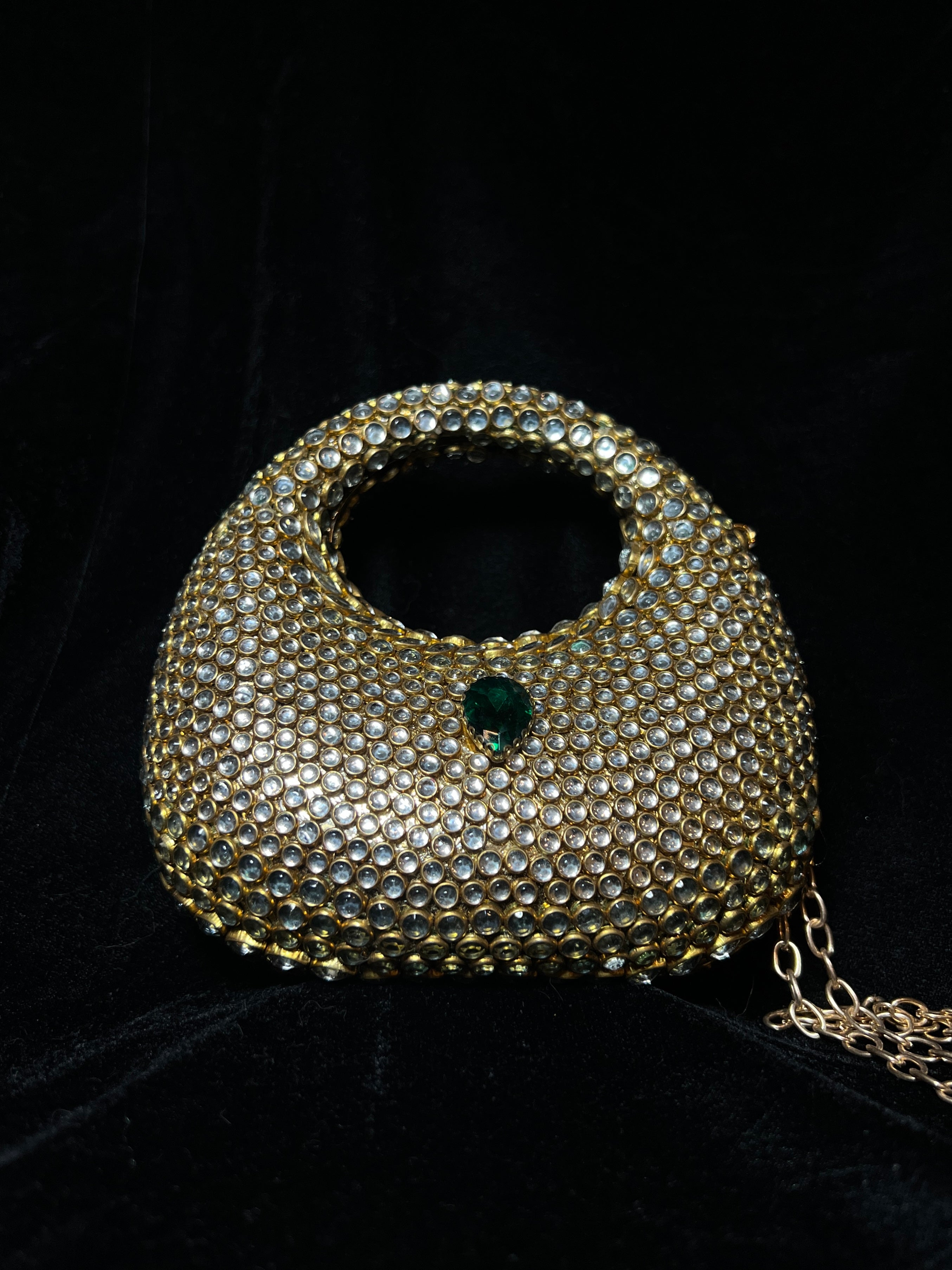 Medium Gold Kundan Clutch | RKC-02