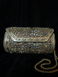 Medium Gold Cylinder Kundan Clutch | RKC-10