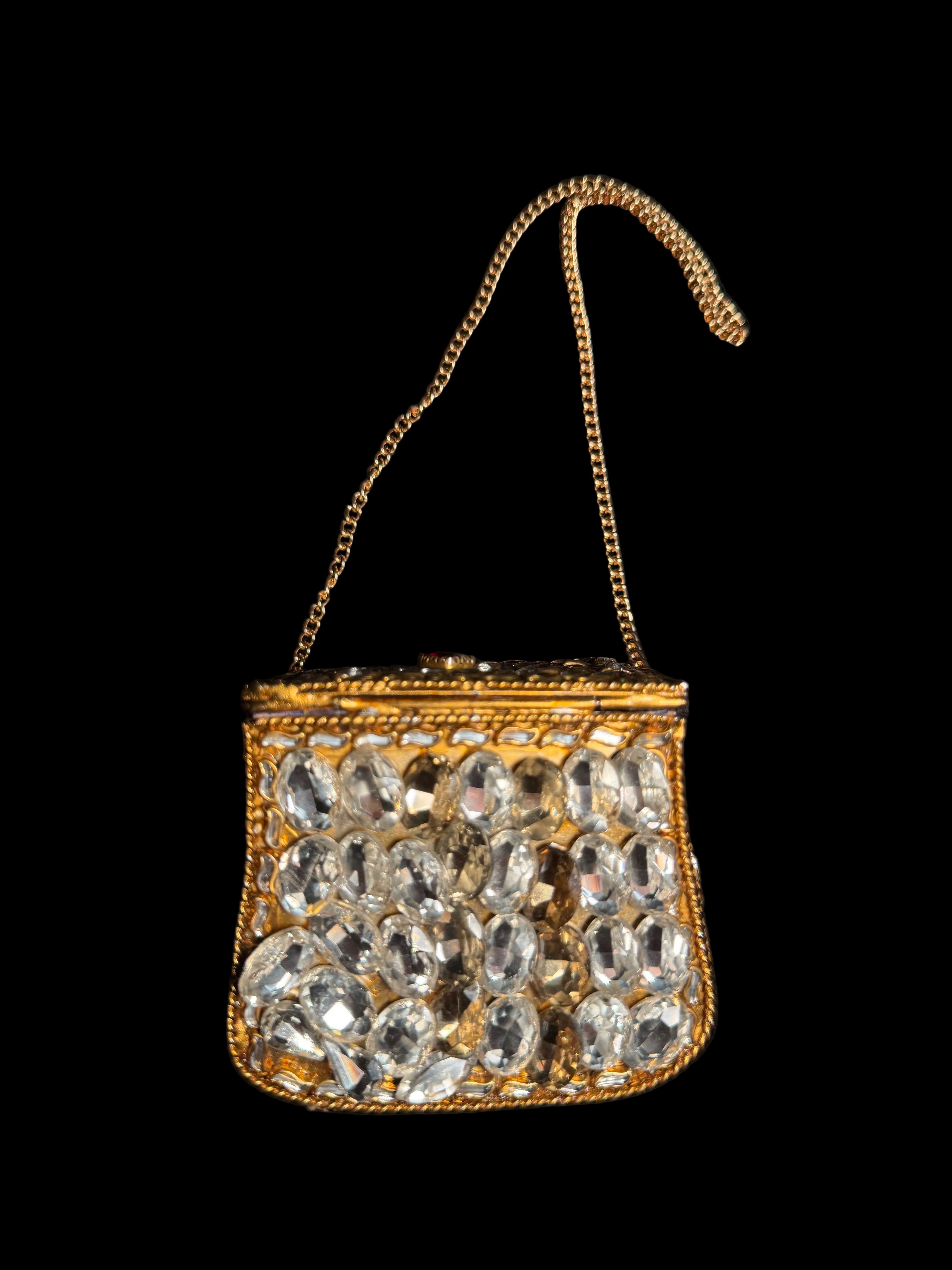 XS Bronze Kundan Clutch with Red Stones | RKC- 53
