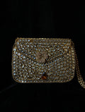 Small Rectangle Bronze Kundan Clutch | RKC-13