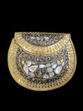 Mini Gold & Black Metal Ceramic Clutch | RMC - 35