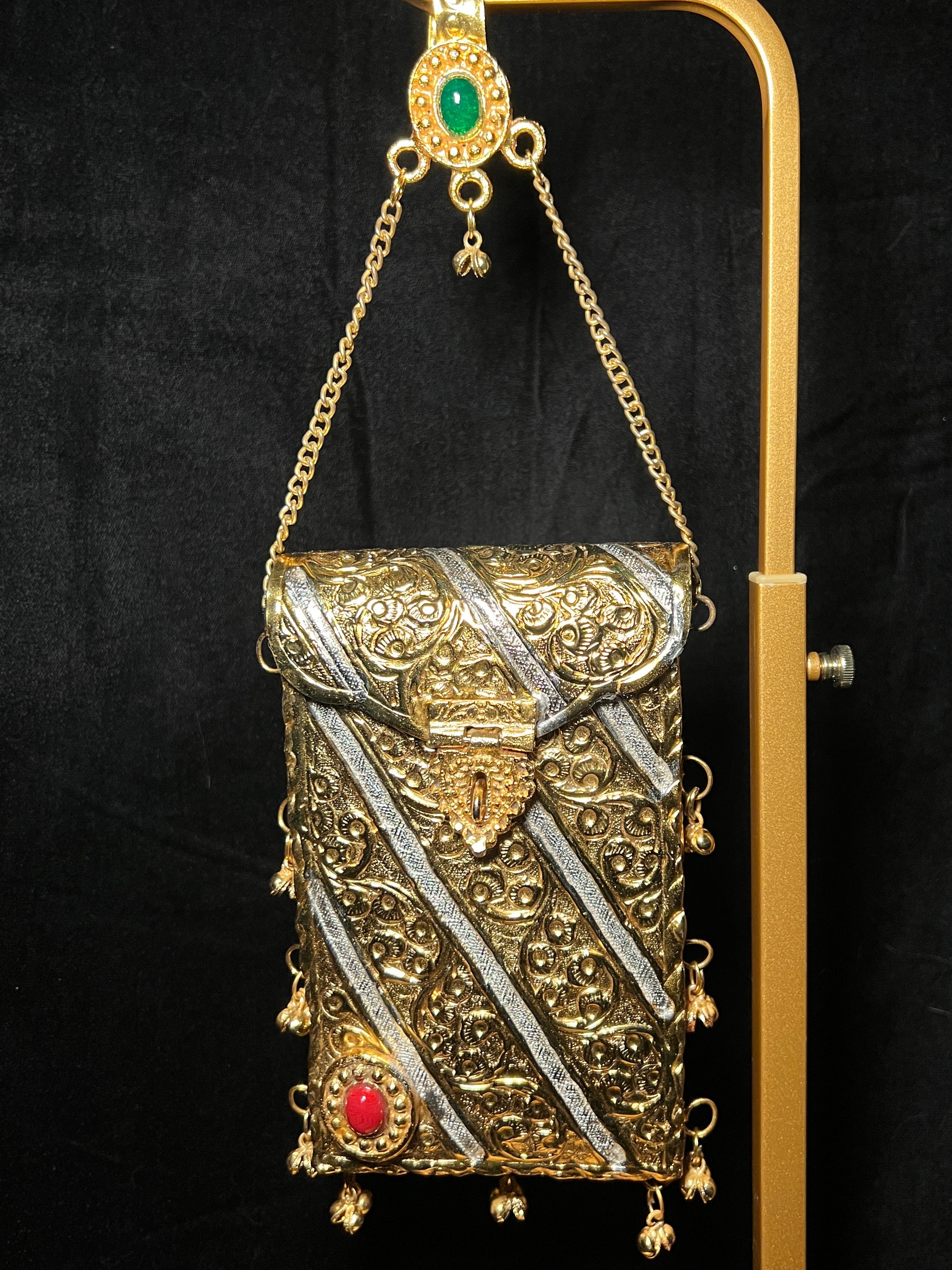 Rectangle Gold & Silver Brass Clutch | RBC-02