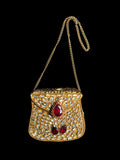 XS Bronze Kundan Clutch with Red Stones | RKC- 53