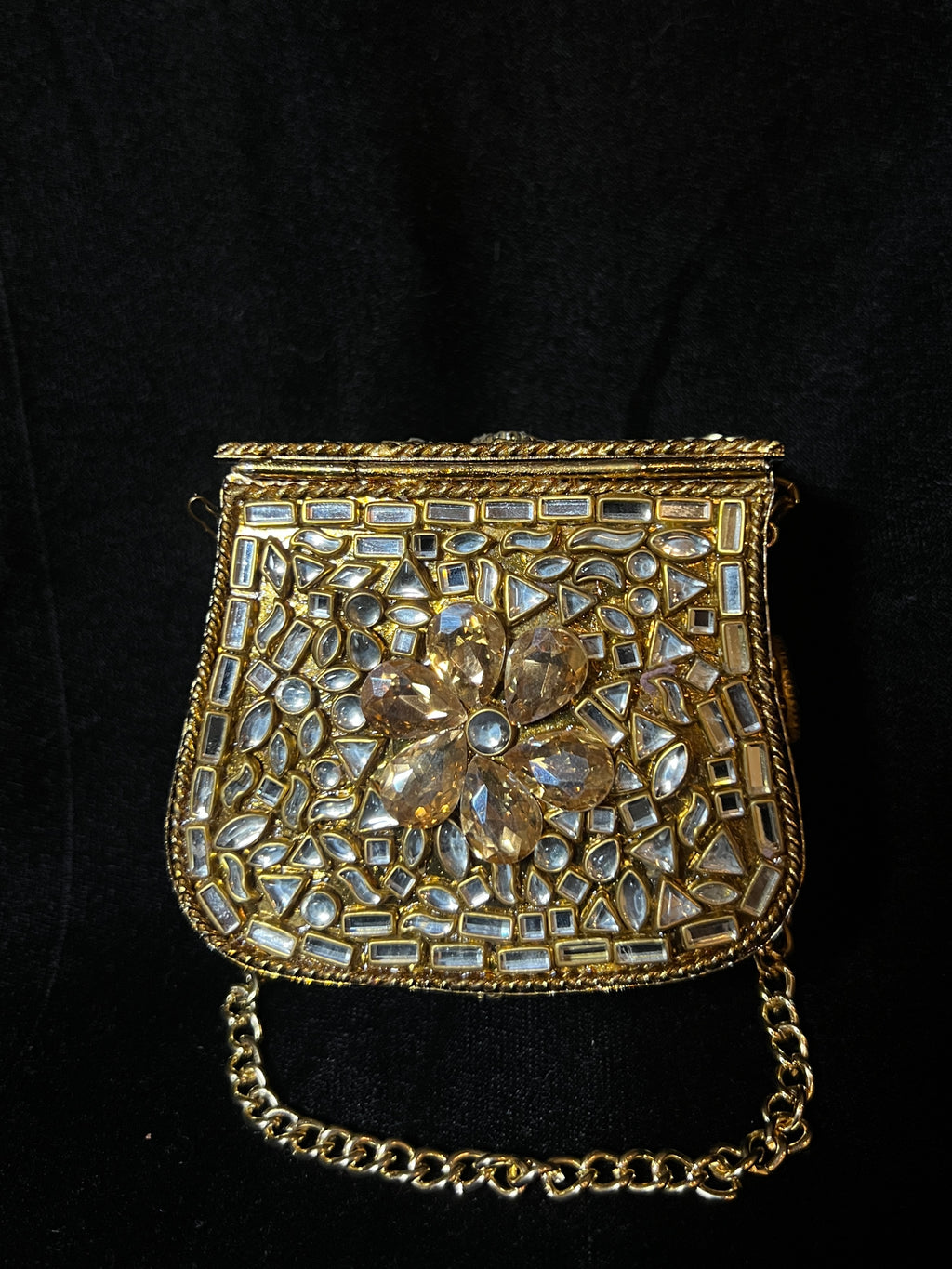 XS Bronze Kundan Clutch | RKC-15