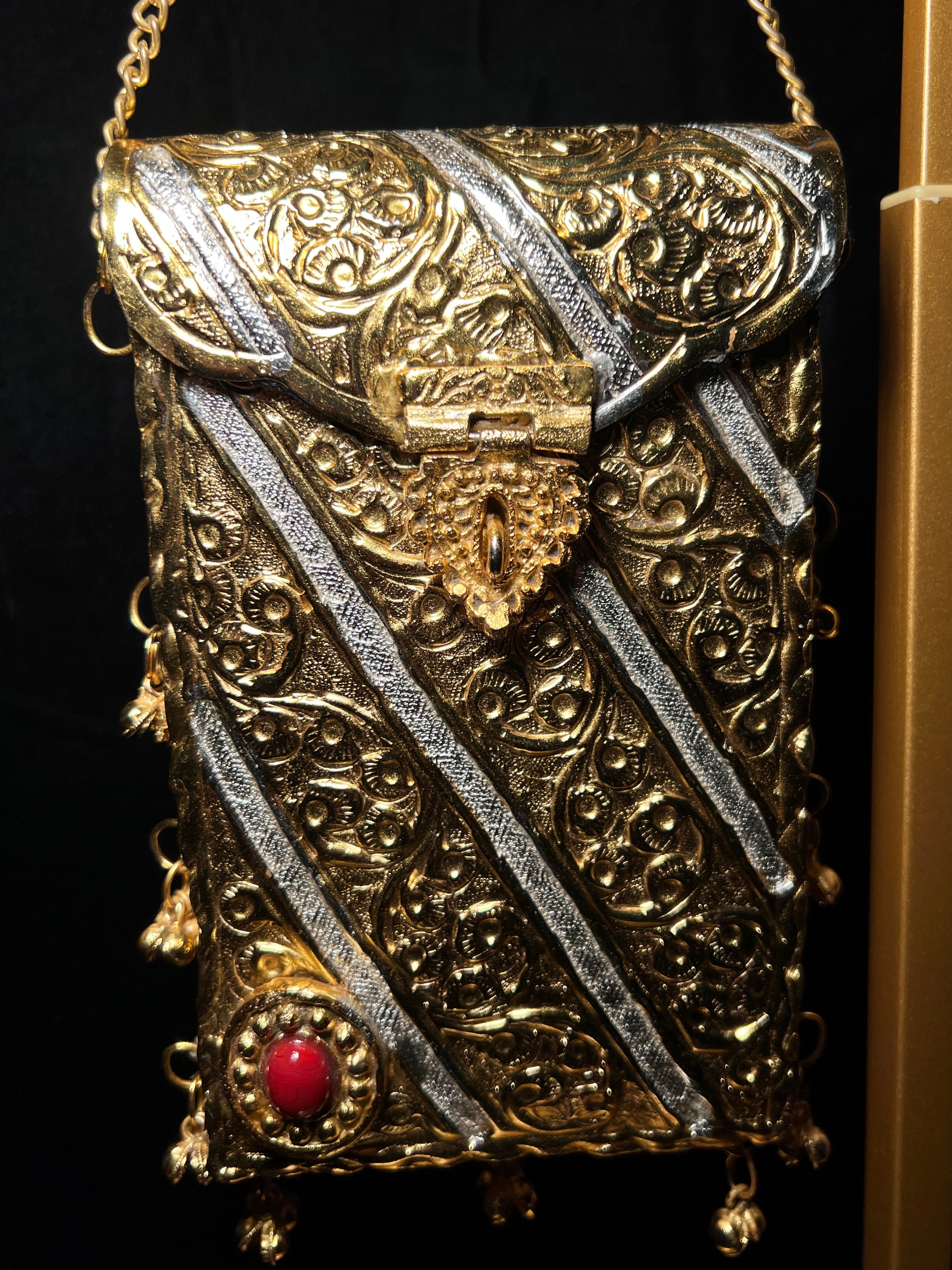 Rectangle Gold & Silver Brass Clutch | RBC-02