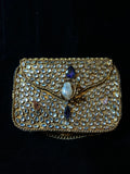 Small Rectangle Bronze Kundan Clutch | RKC-14