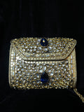 Small Rectangle Gold Kundan Clutch | RKC-06