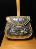 Mini Gold & Black Metal Ceramic Clutch | RMC - 14