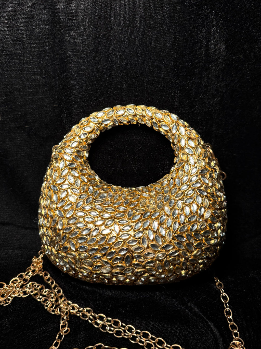 Baby Doll Gold Kundan Clutch | RKC-57