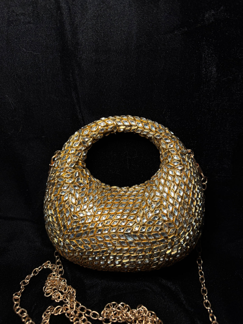 Baby Doll Gold Kundan Clutch | RKC-57