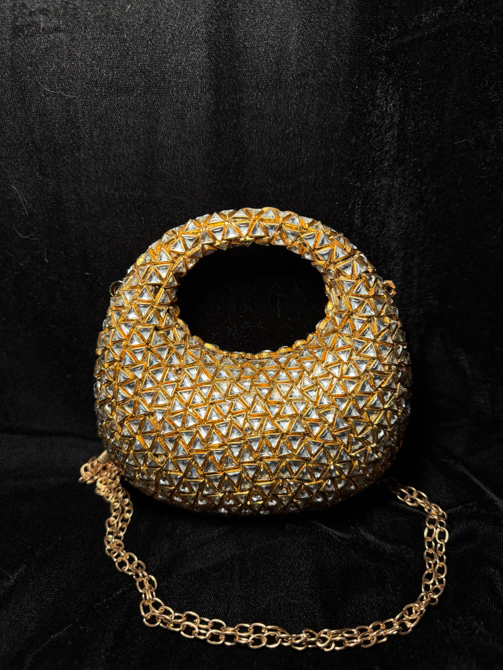 Baby Doll Gold Kundan Clutch | RKC-58