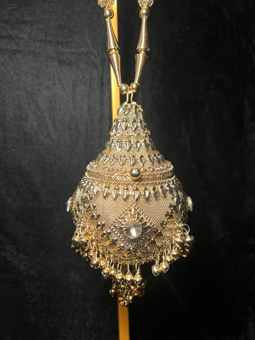 Bronze Raindrop Clutch with Tassels | RMC-06
