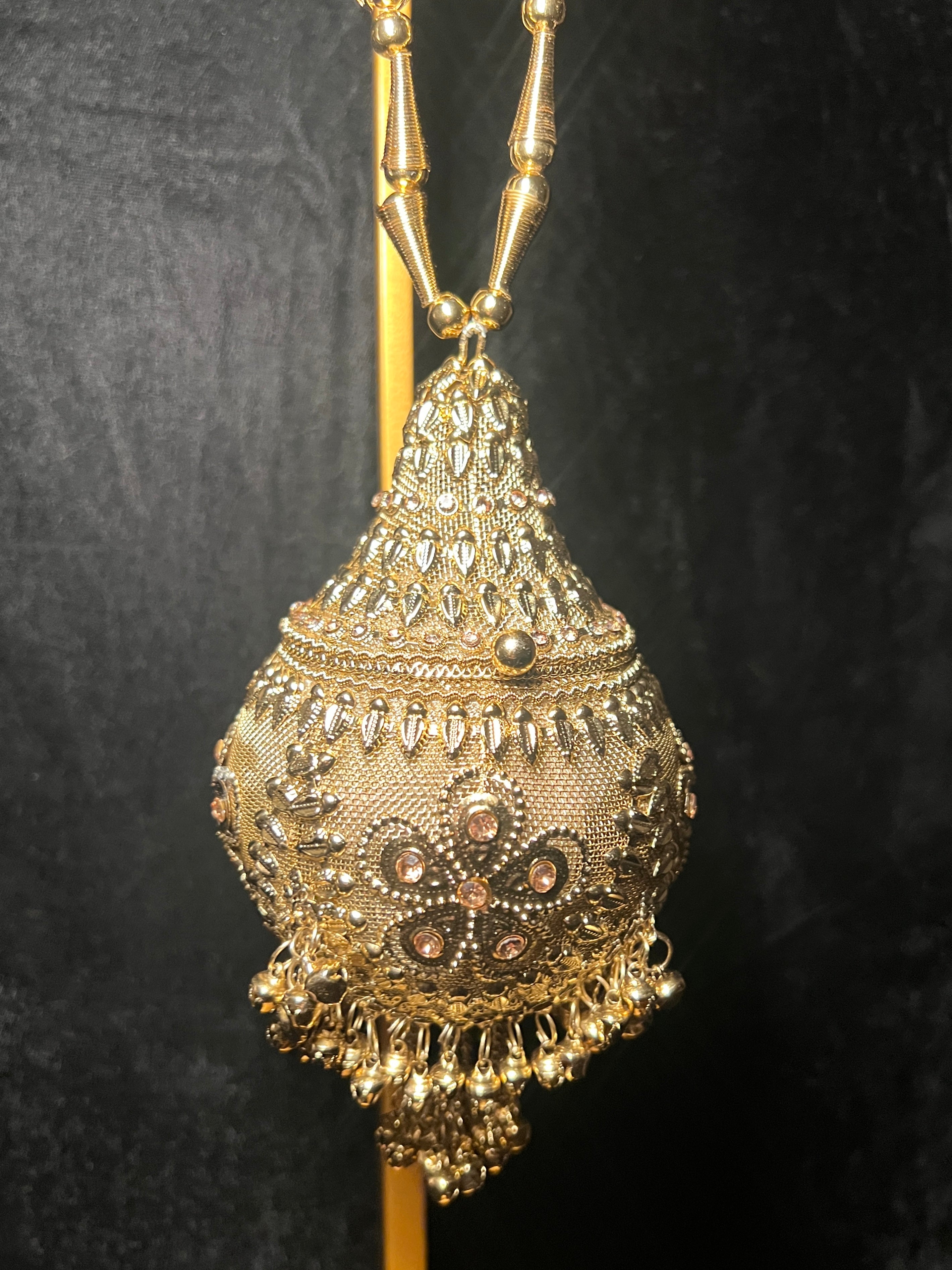 Bronze Raindrop Clutch with Tassels | RMC-06