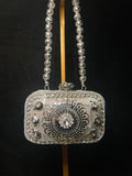 Bronze Rectangle Round Edge Metal Clutch | RMC-54
