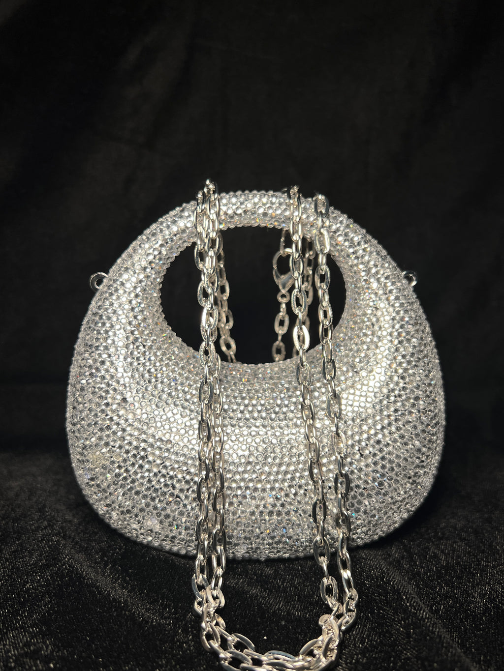 Silver Rhinestone Clutch | RRC-02