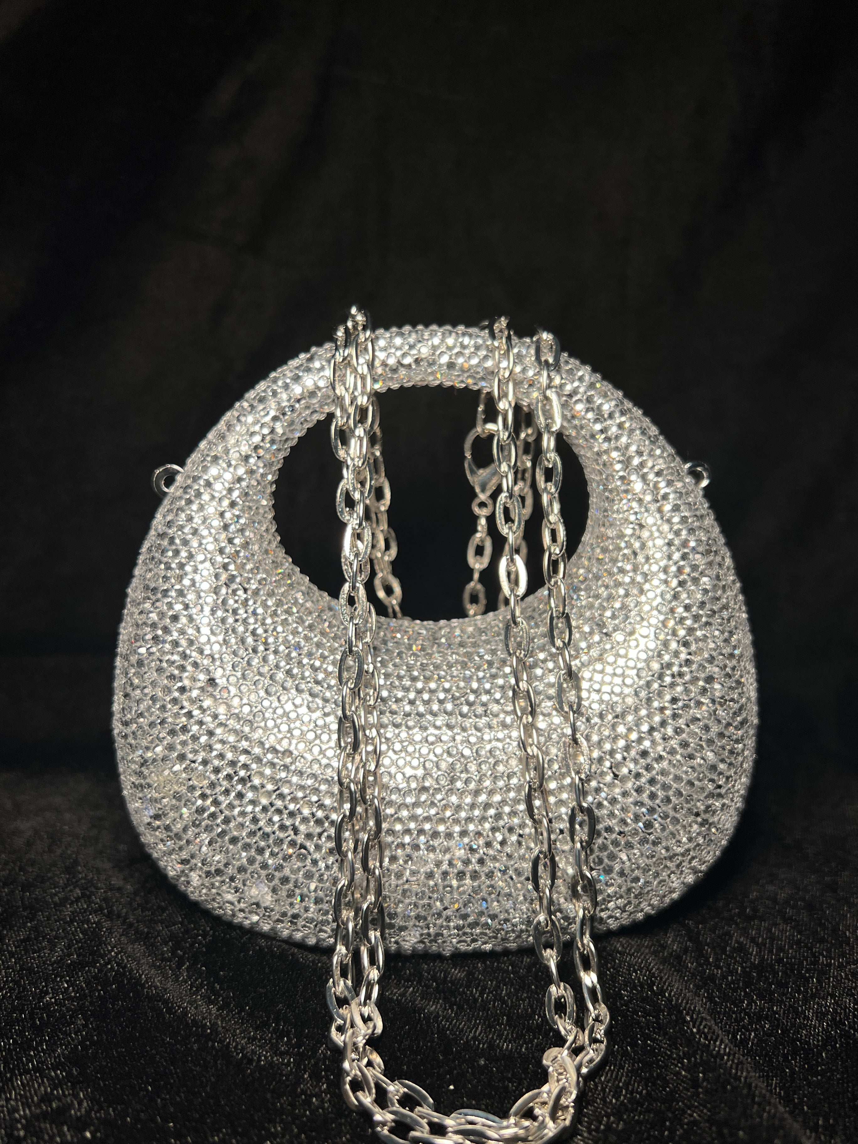Silver Rhinestone Clutch | RRC-02