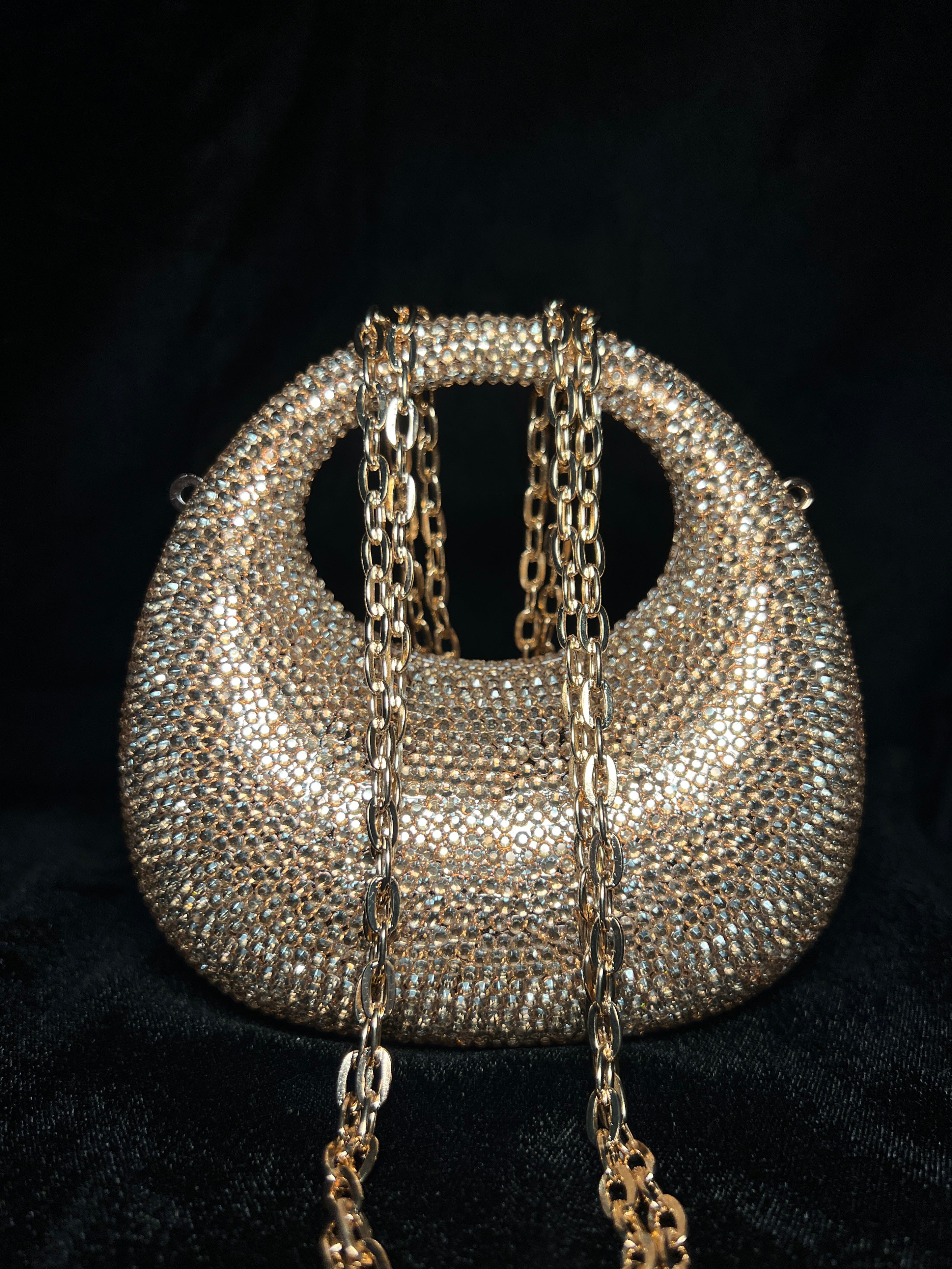 Champagne Rhinestone Clutch | RRC-01