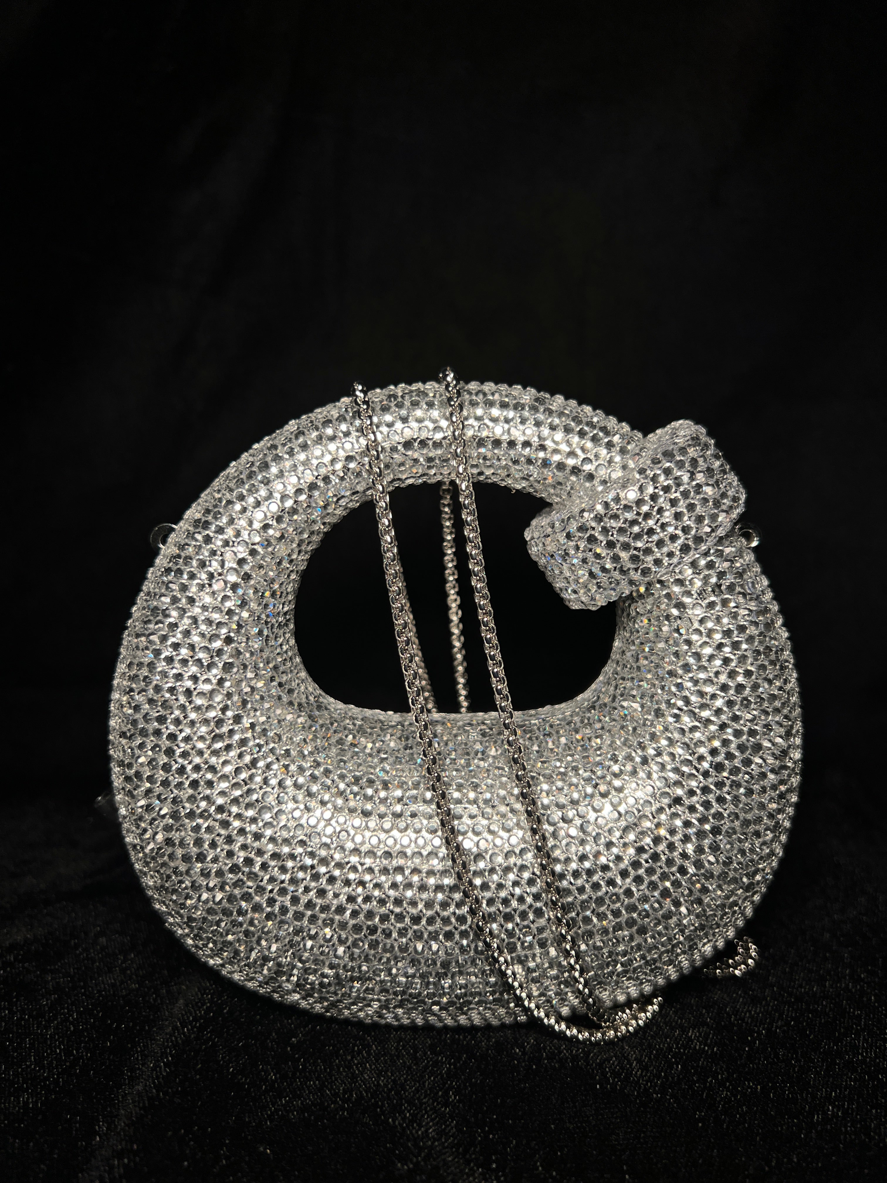 Silver Bubble Rhinestone Clutch | RRC-03