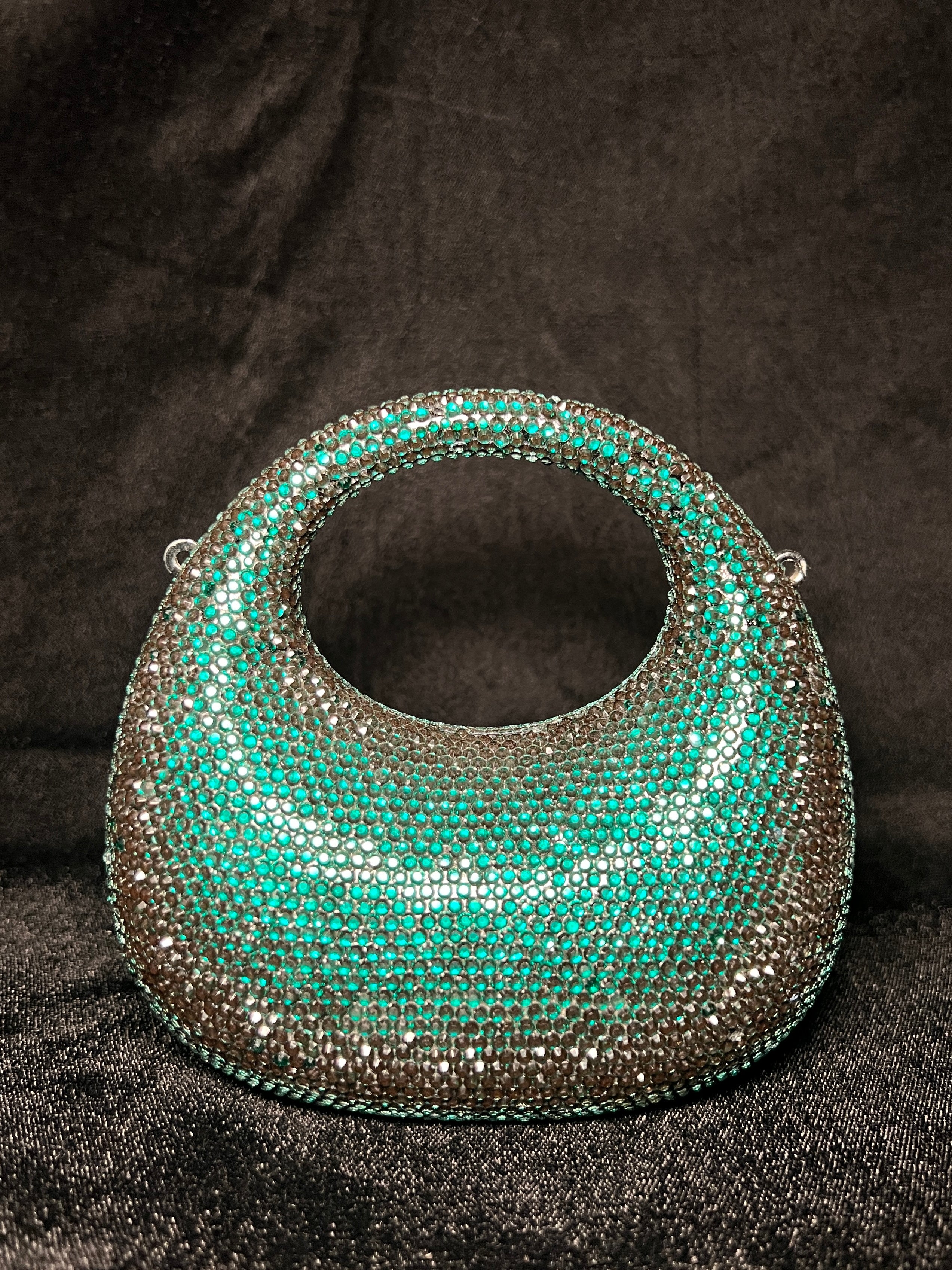 Green Rhinestone Clutch | RRC-06