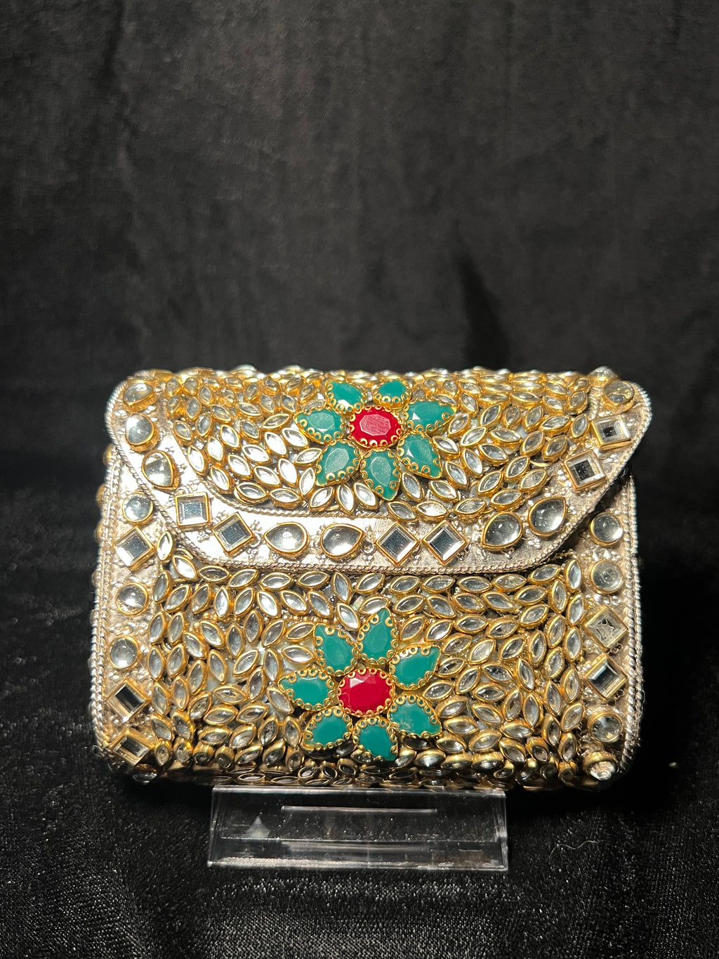 Small Rectangular Kundan Clutch | RKC-101