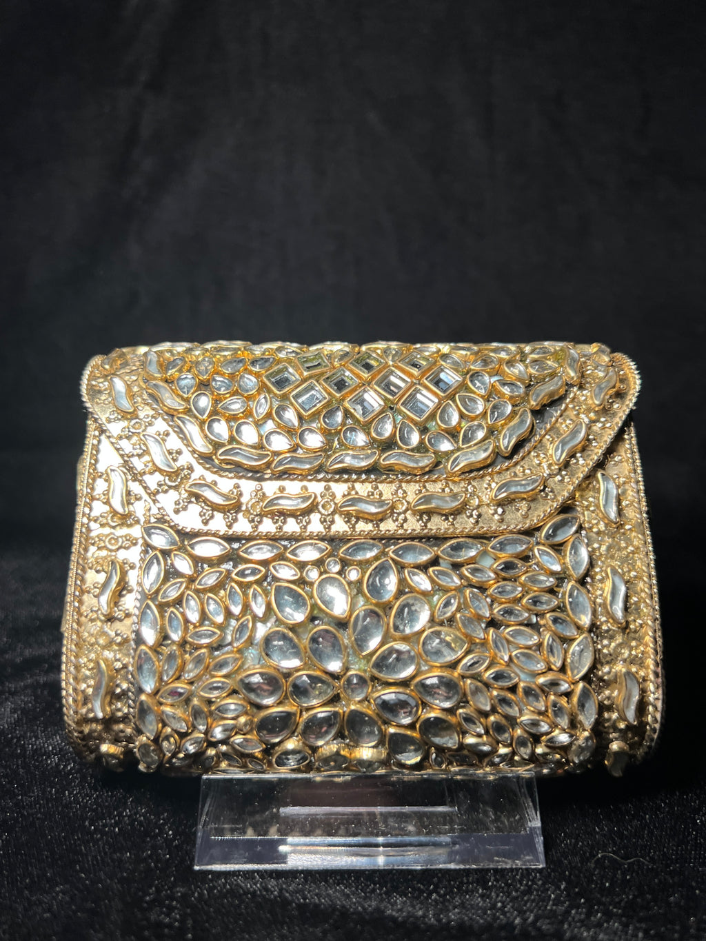 Small Rectangular Kundan Clutch | RKC-102