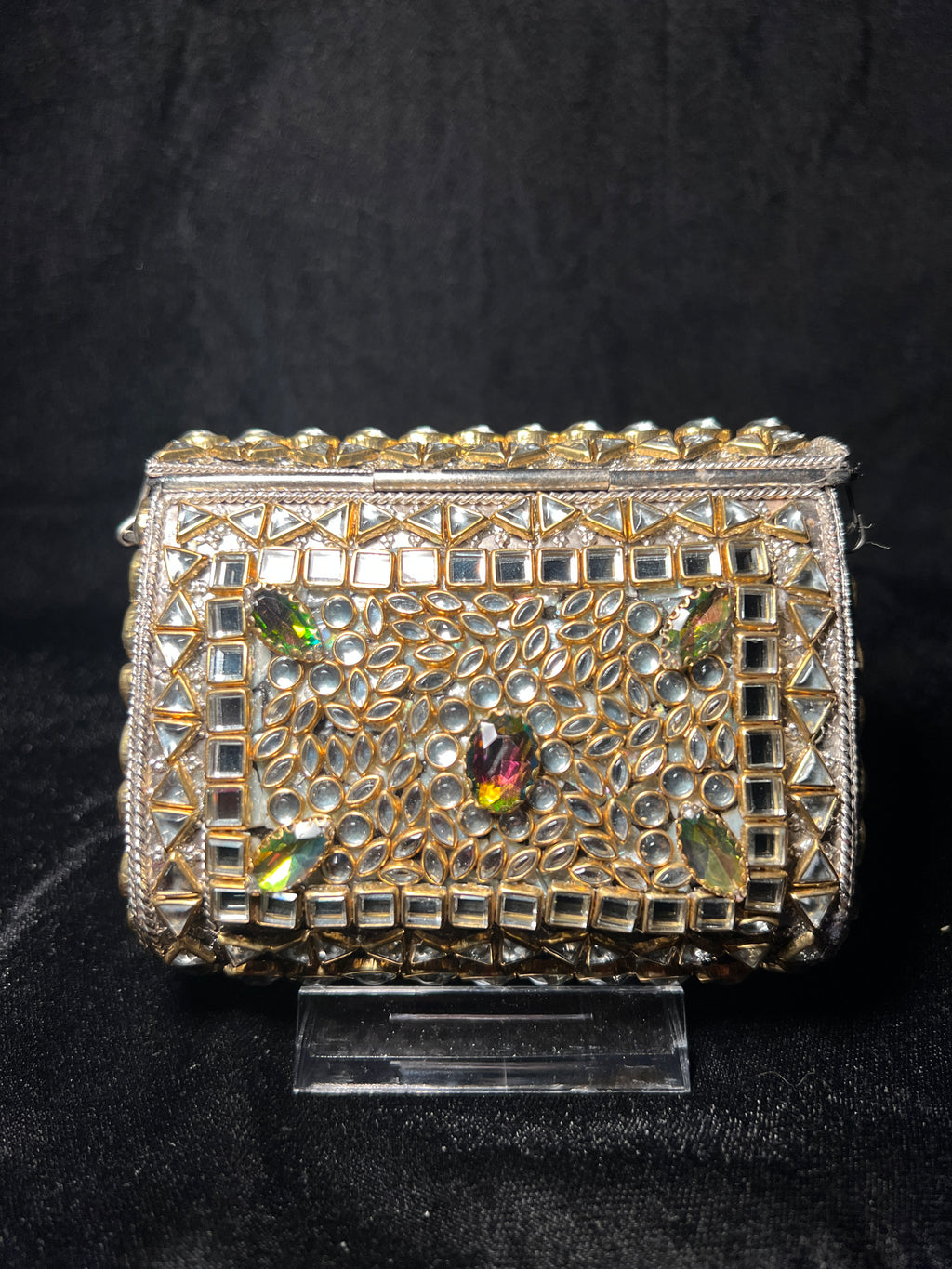 Small Rectangular Kundan Clutch | RKC-103