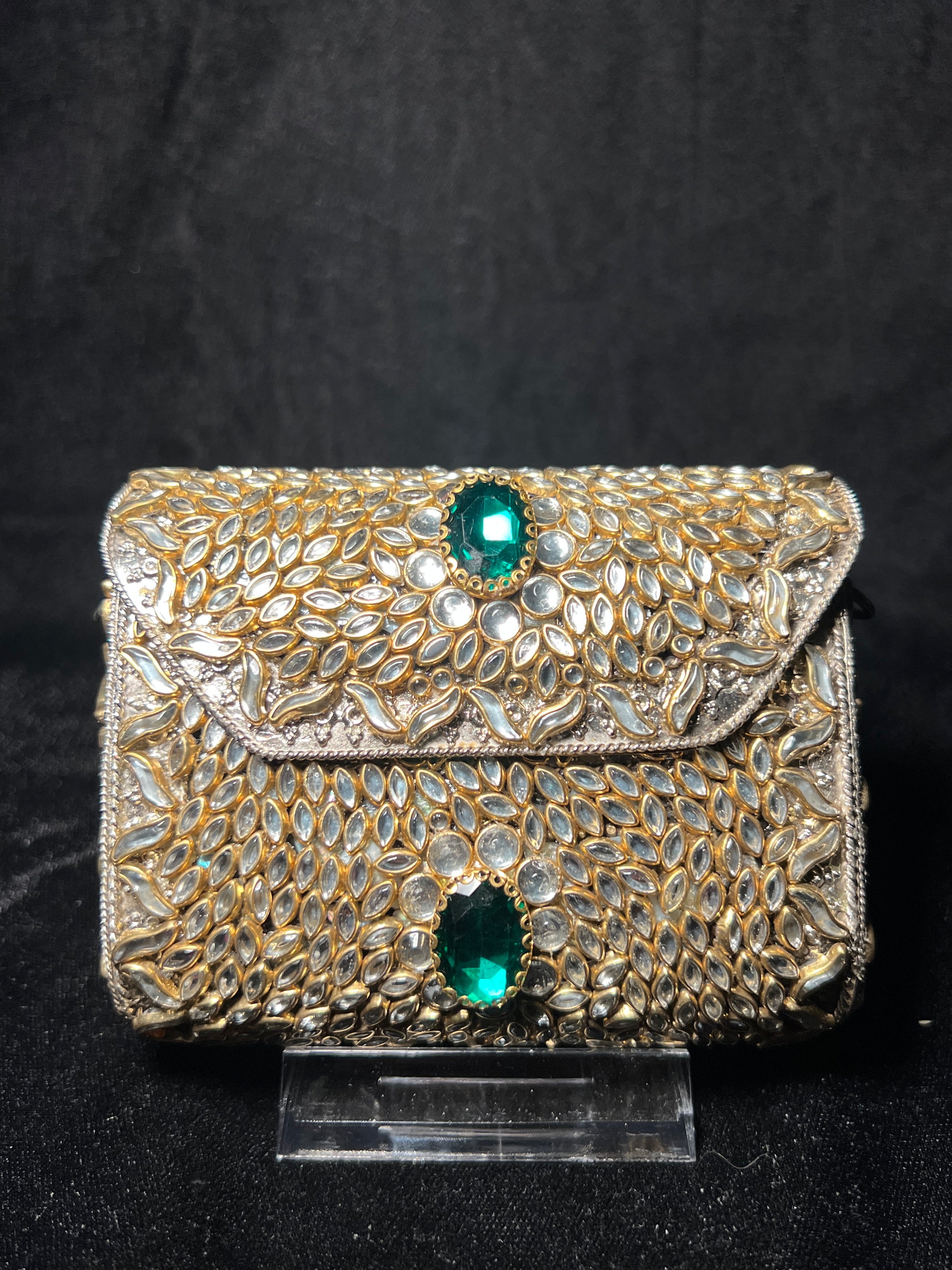 Small Rectangular Kundan Clutch | RKC-104