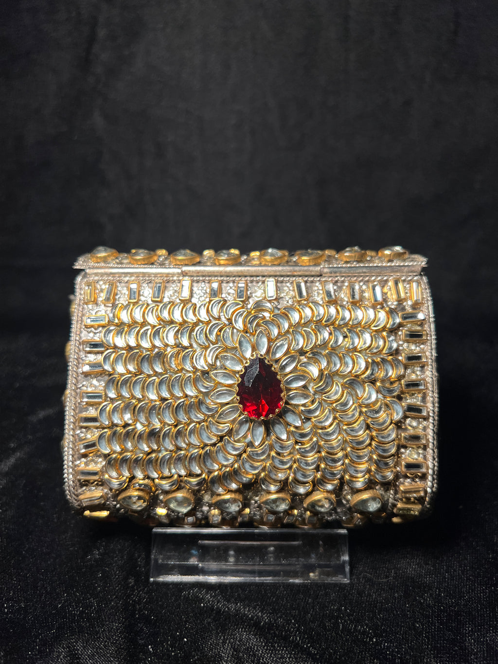 Small Rectangular Kundan Clutch | RKC-105