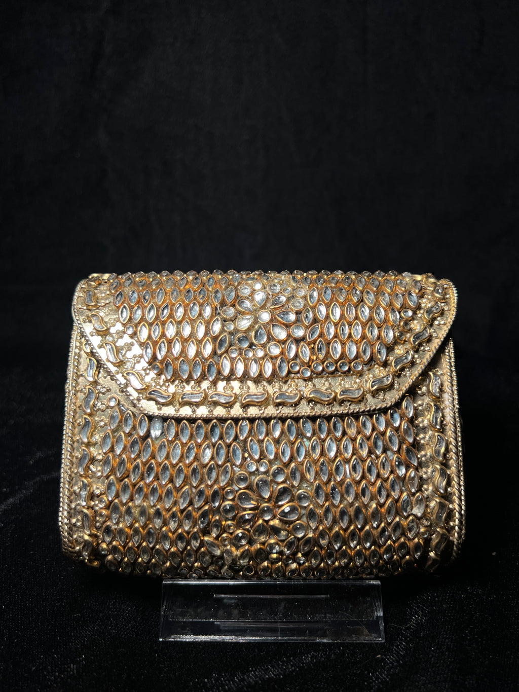 Small Rectangular Kundan Clutch | RKC-106