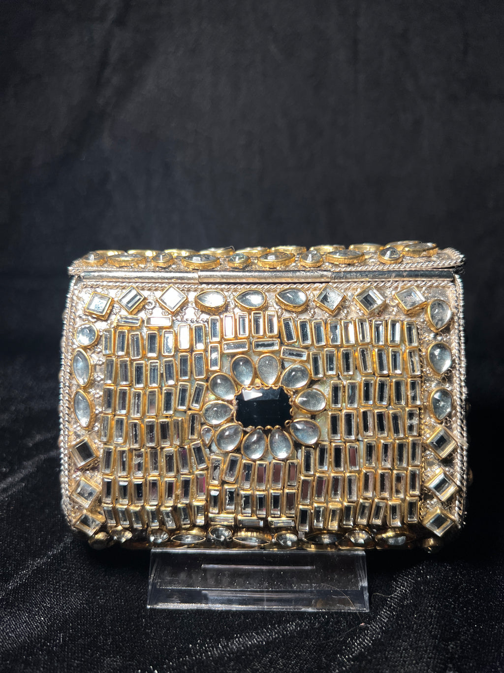 Small Rectangular Kundan Clutch | RKC-107