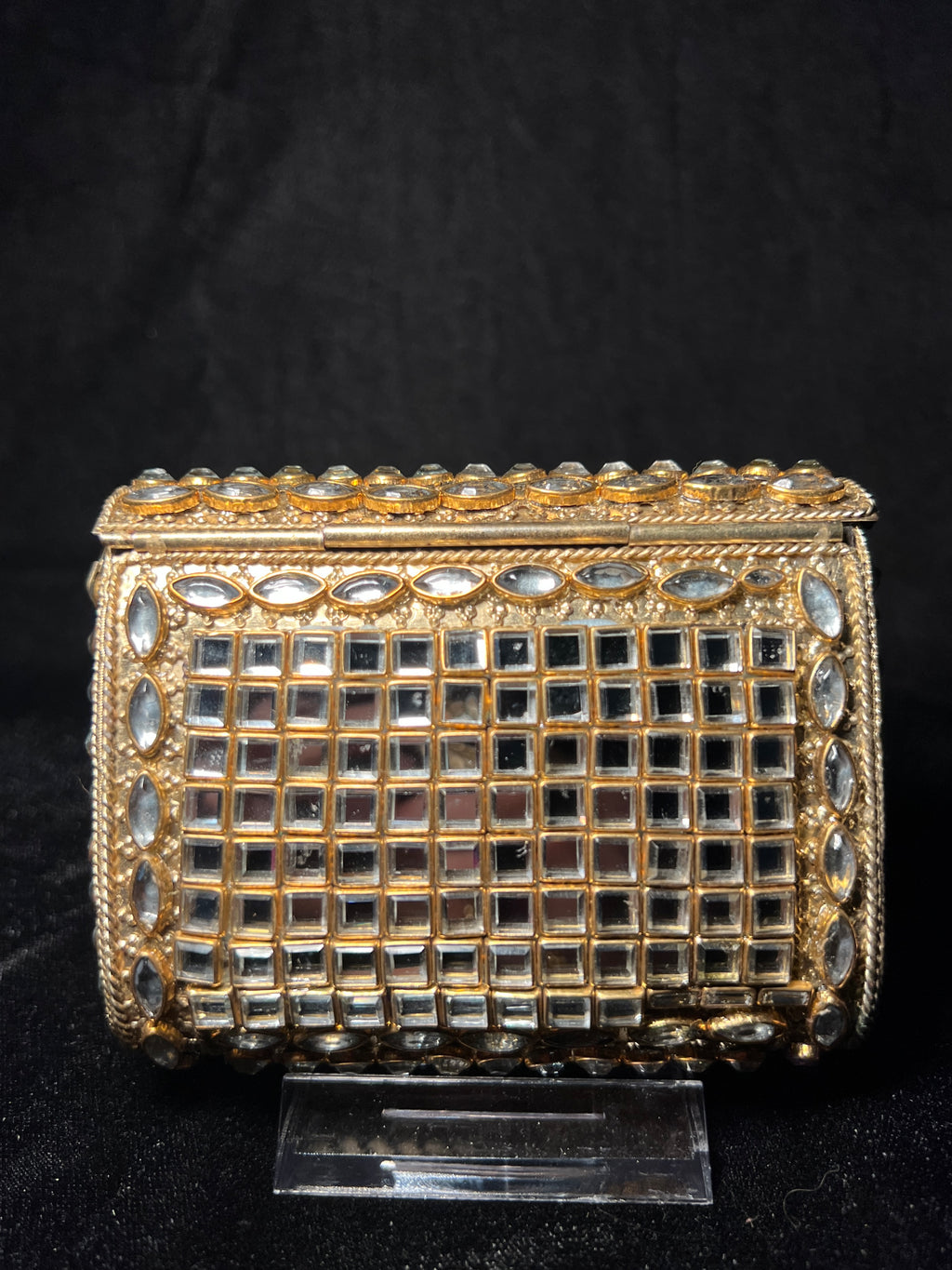 Small Rectangular Kundan Clutch | RKC-108