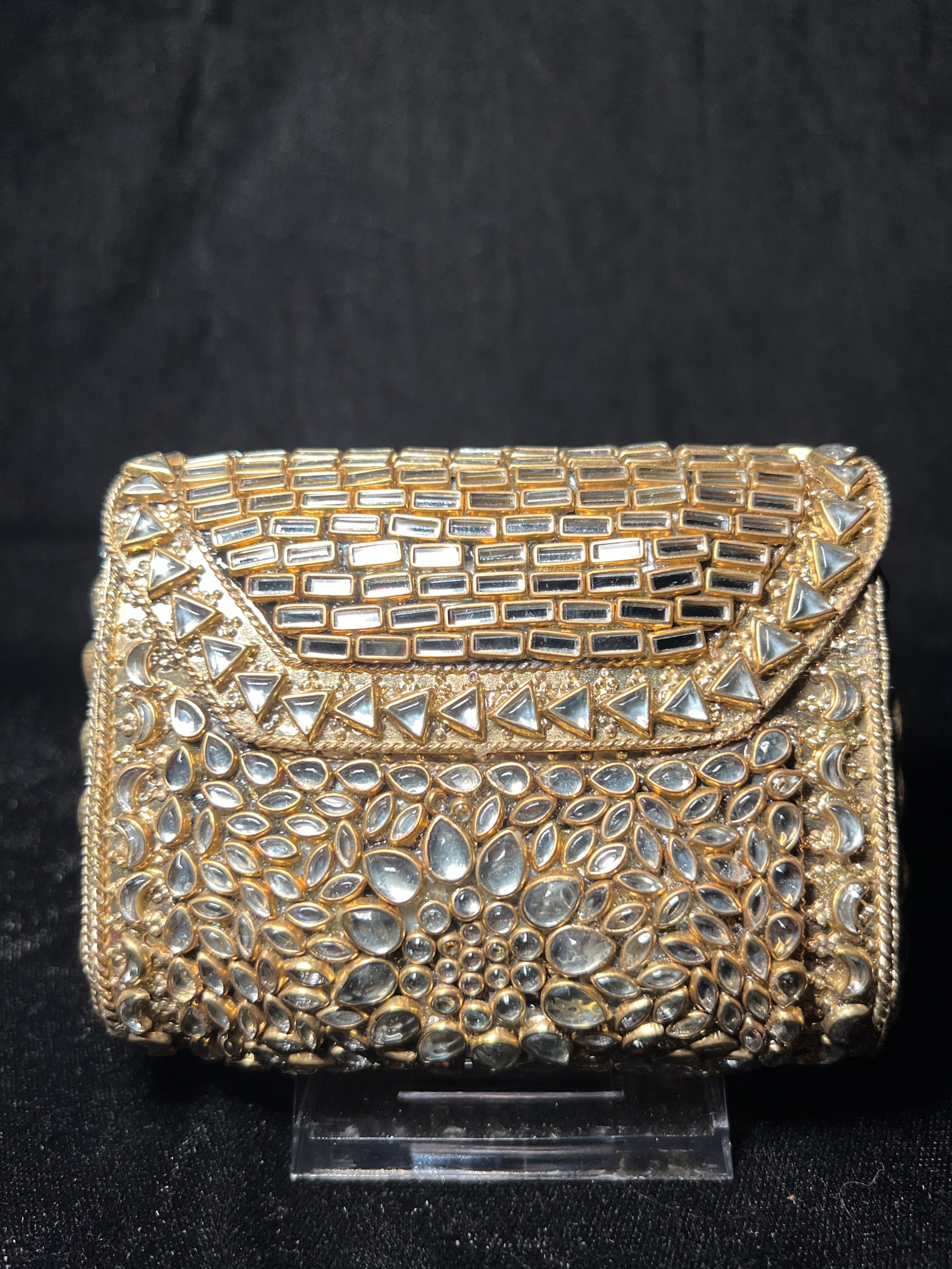 Small Rectangular Kundan Clutch | RKC-111