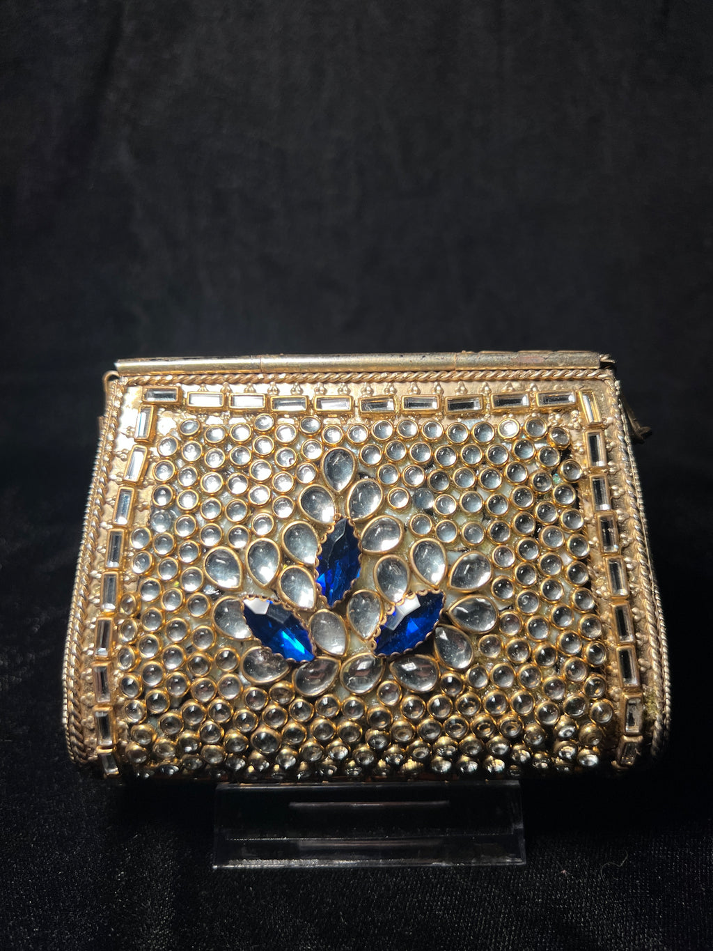 Small Trapezoid Kundan Clutch | RKC-112
