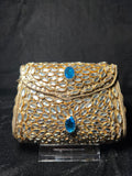 Small Trapezoid Kundan Clutch | RKC-113