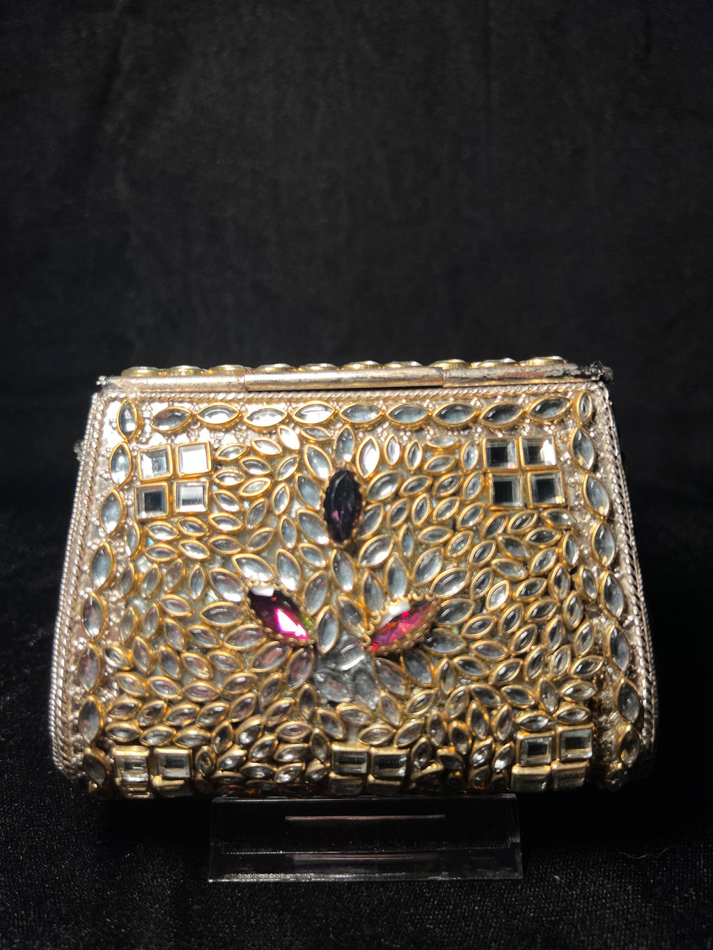 Small Trapezoid Kundan Clutch | RKC-114