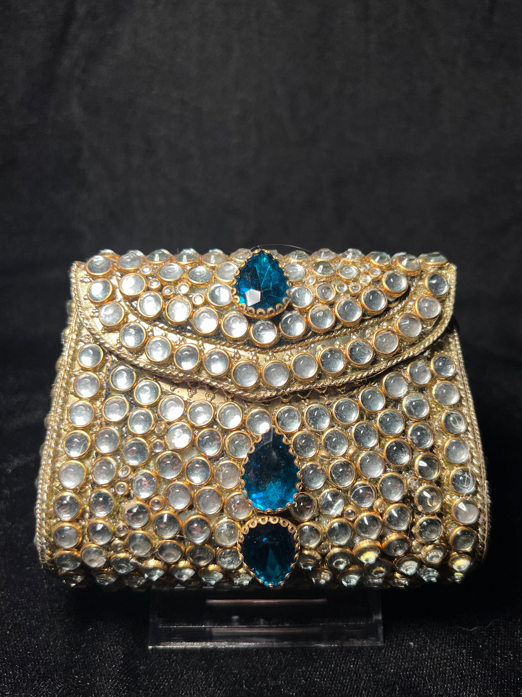 Small Trapezoid Kundan Clutch | RKC-115