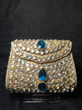 Small Trapezoid Kundan Clutch | RKC-115
