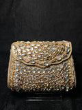 Small Trapezoid Kundan Clutch | RKC-116