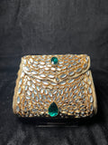 Small Trapezoid Kundan Clutch | RKC-119