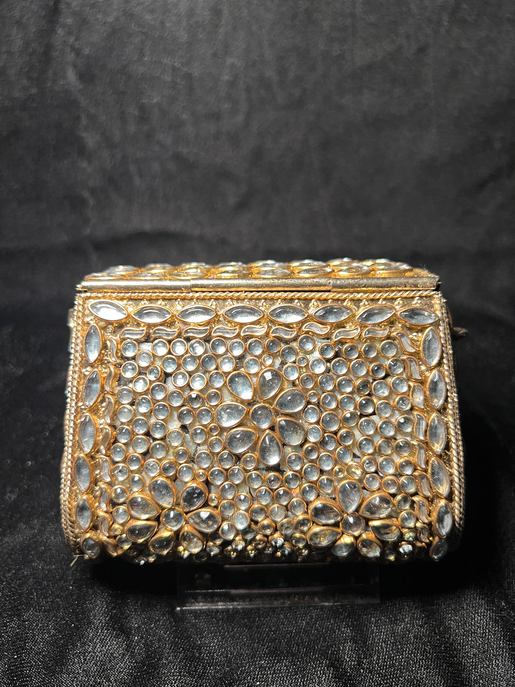 Small Trapezoid Kundan Clutch | RKC-120