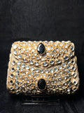 Small Trapezoid Kundan Clutch | RKC-122
