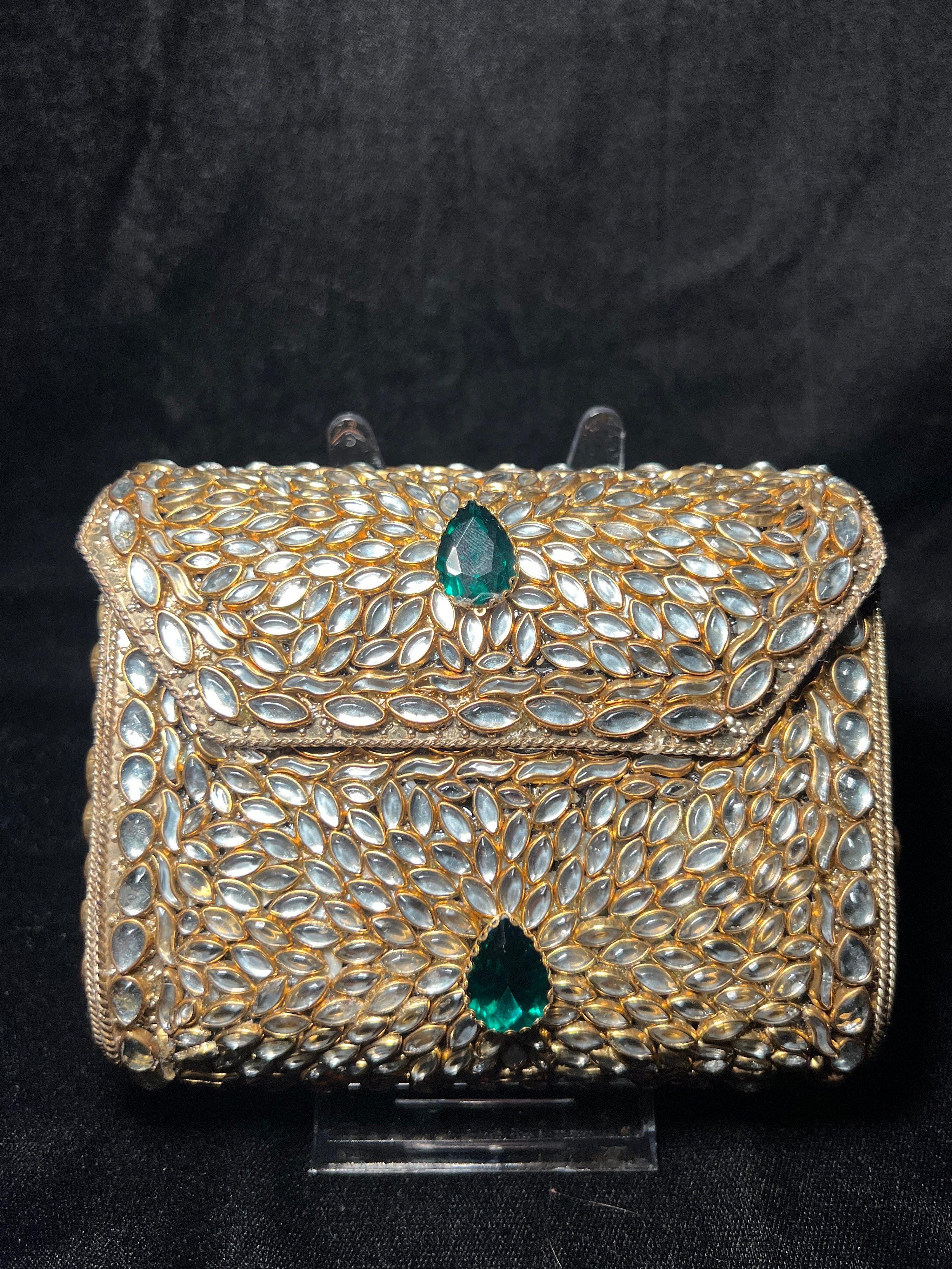 Large Rectangular Kundan Clutch | RKC-124