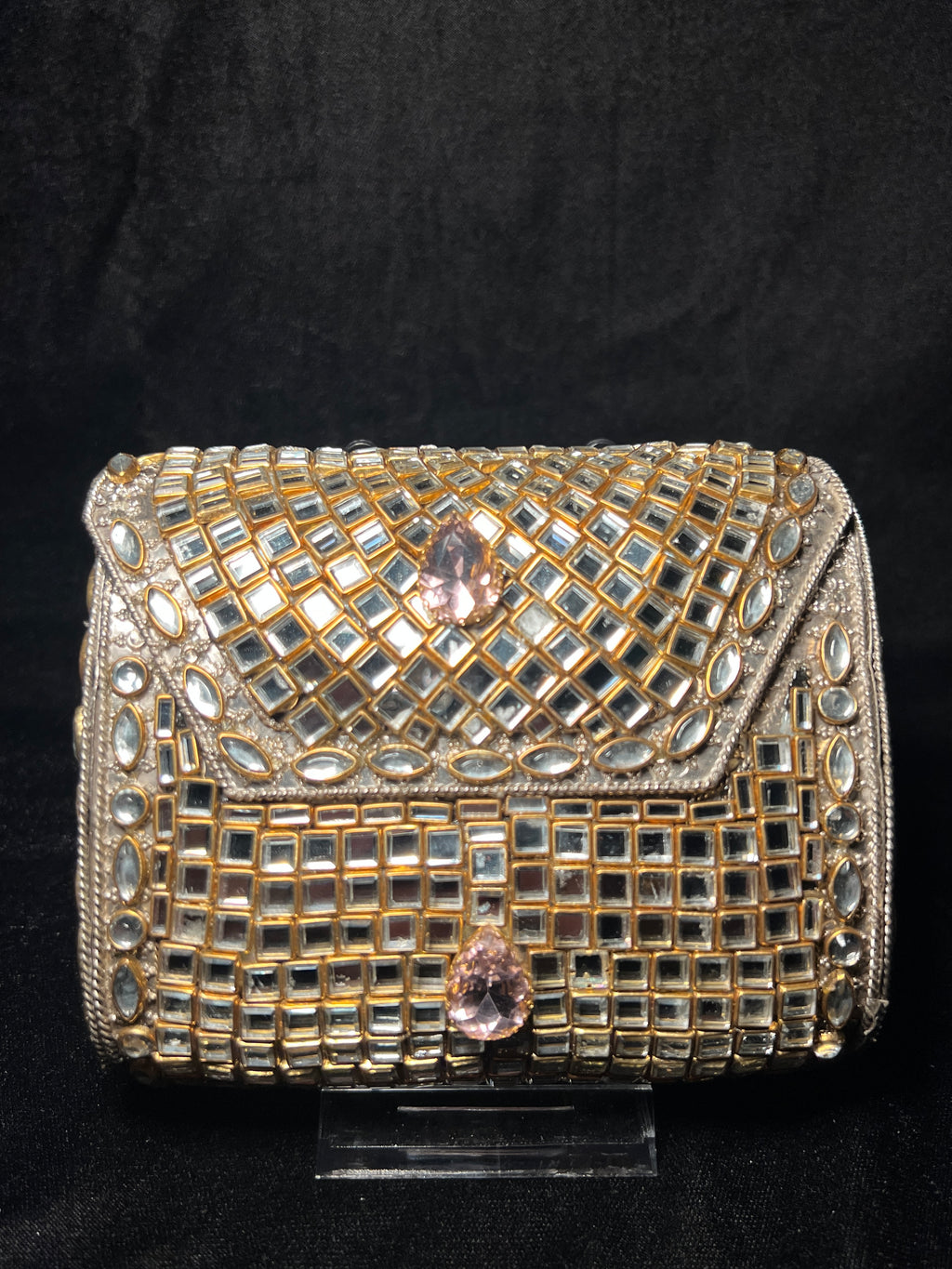 Large Rectangular Kundan Clutch | RKC-125
