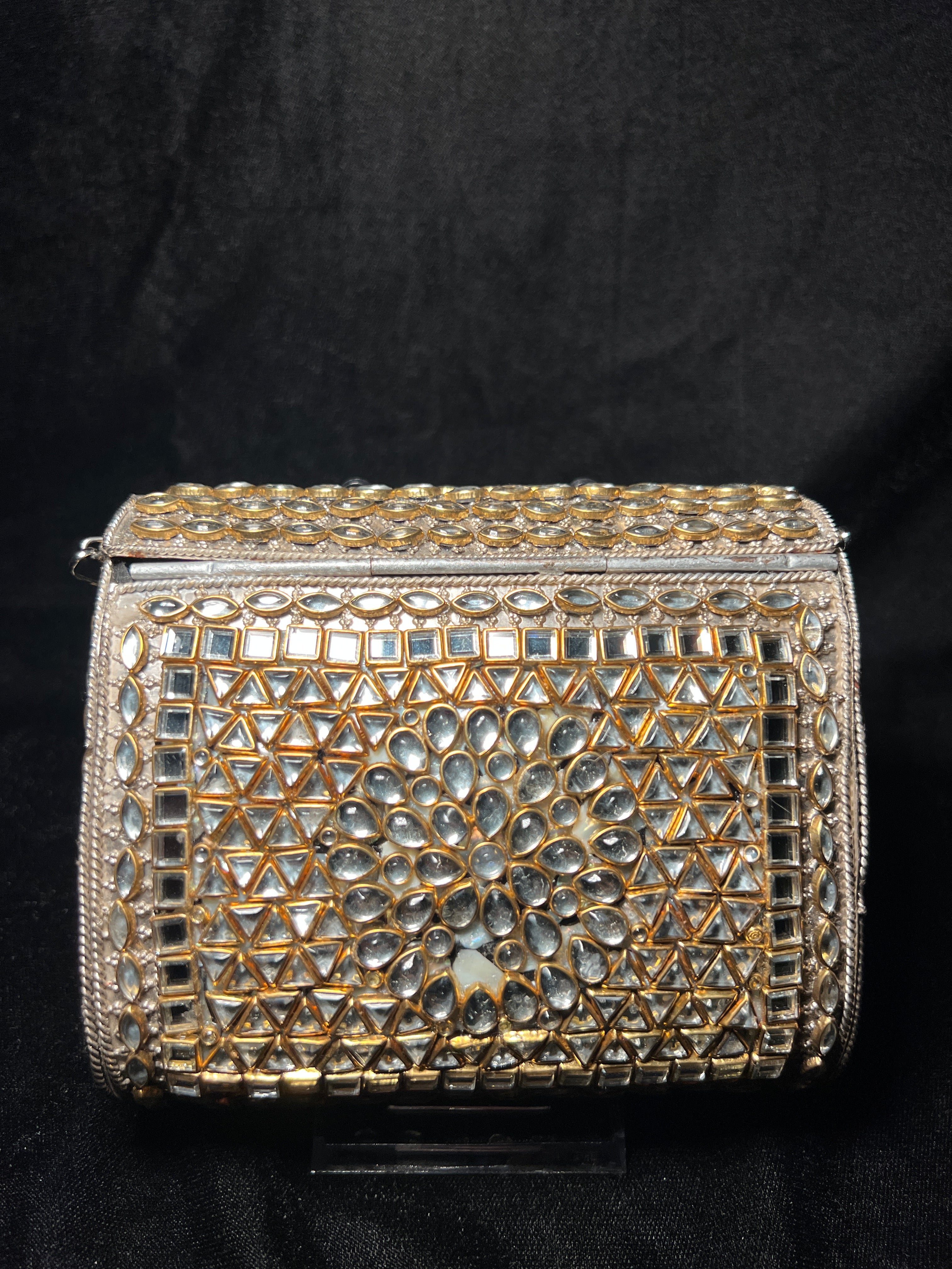 Large Rectangular Kundan Clutch | RKC-126