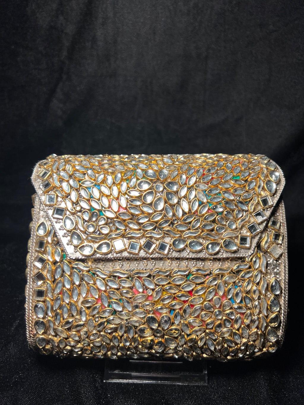 Large Rectangular Kundan Clutch | RKC-127