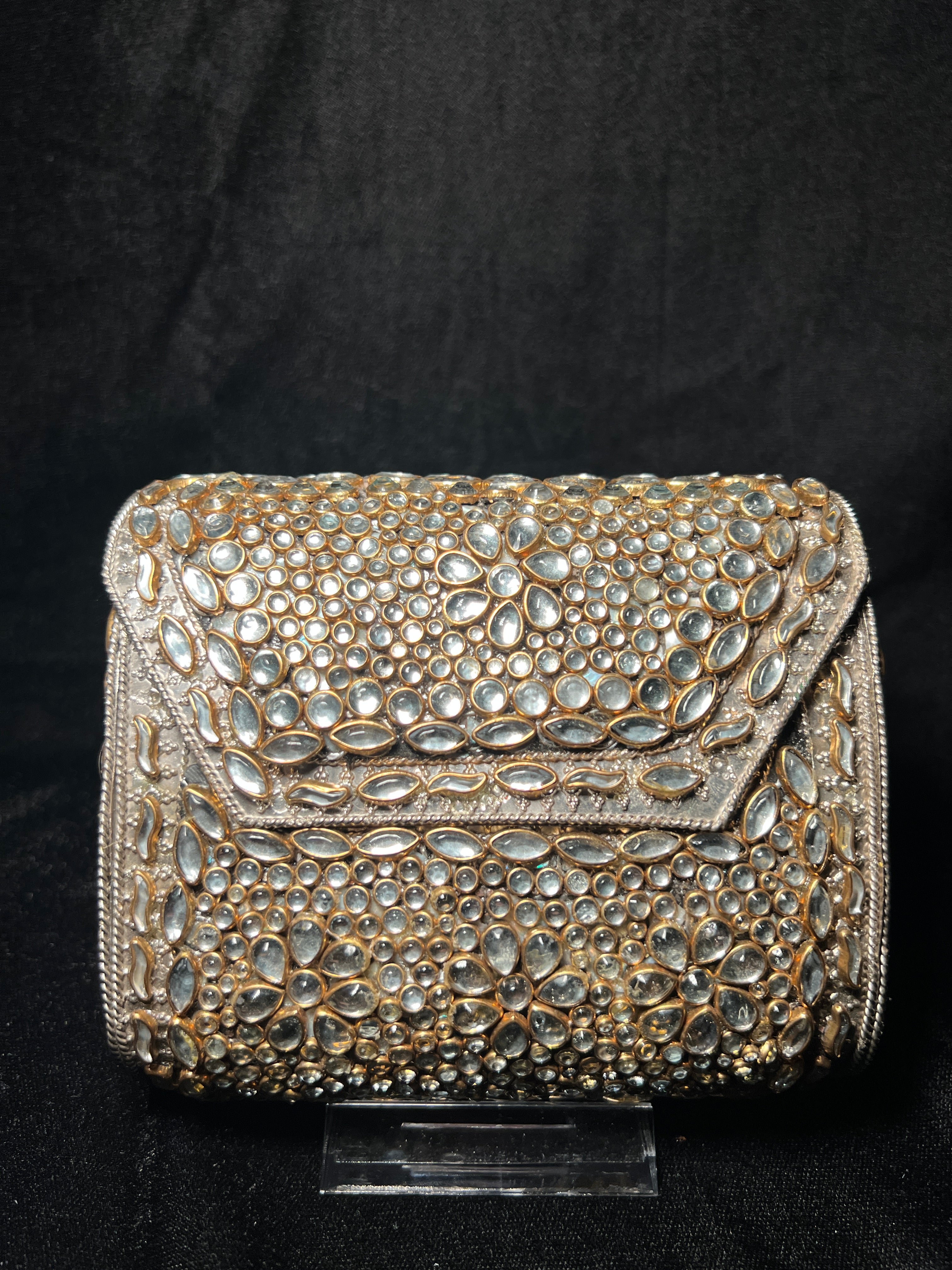 Large Rectangular Kundan Clutch | RKC-128