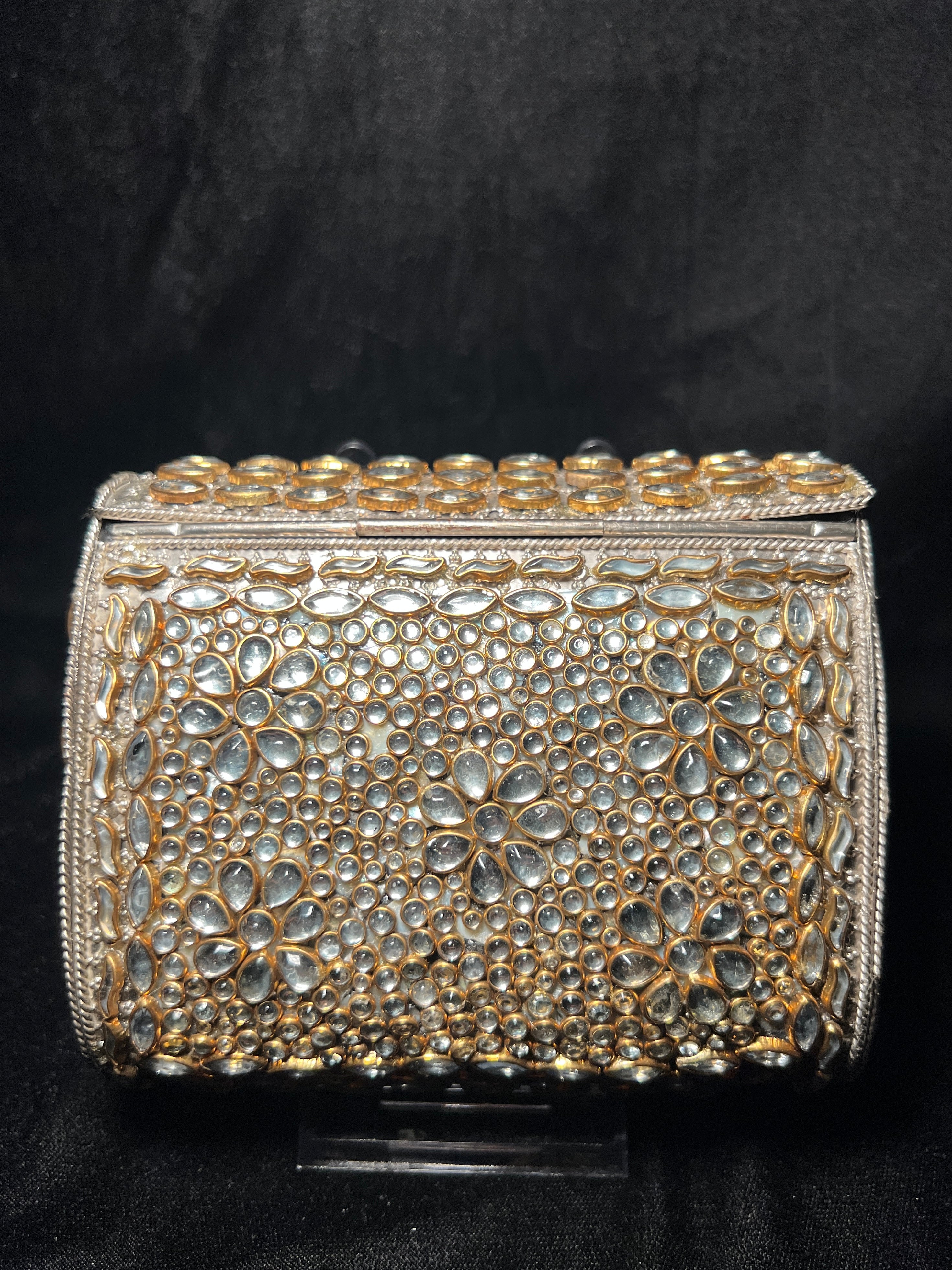 Large Rectangular Kundan Clutch | RKC-128