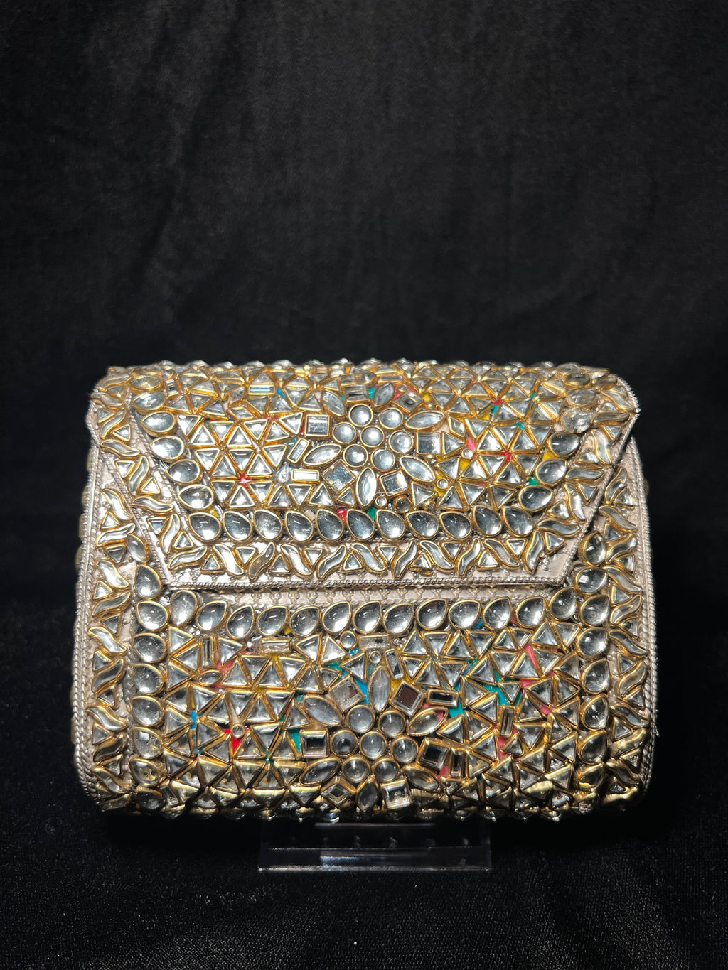 Large Rectangular Kundan Clutch | RKC-130