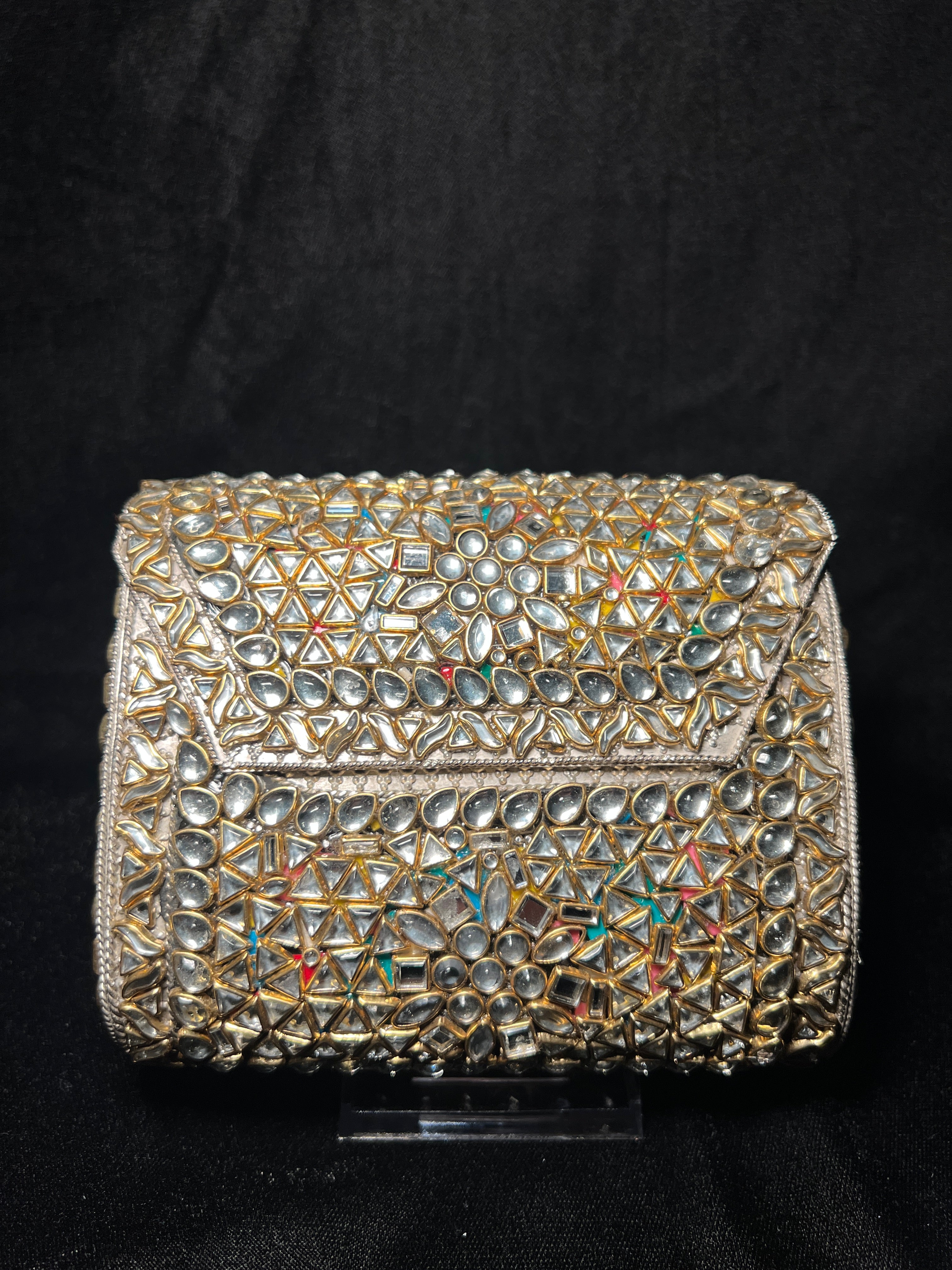 Large Rectangular Kundan Clutch | RKC-130